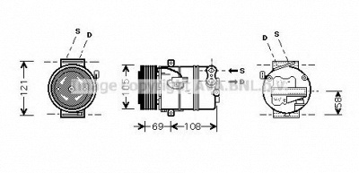 AVA QUALITY COOLING olk438 -  Компрессор, кондиционер